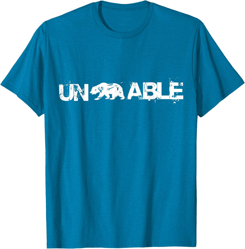 Funny Unbearable T-Shirt - Un Bear Able Tee Funny Un Bear Able Shirt - Unbearable T-Shirt T-Shirt - Sapphire Blue