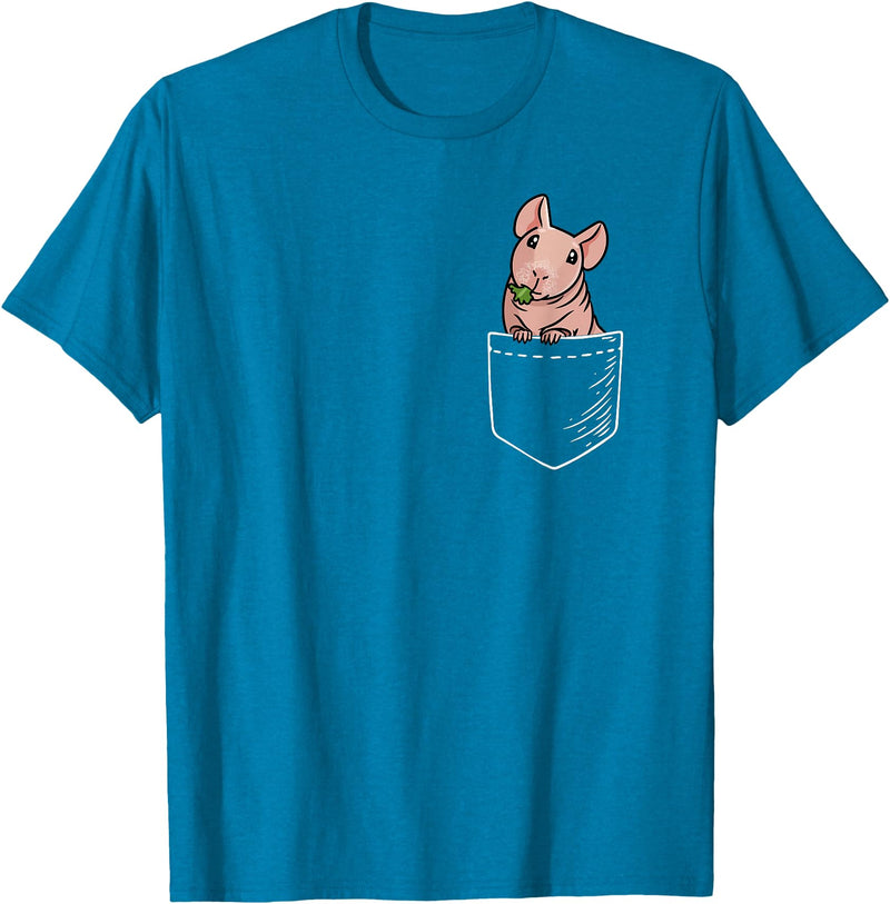 Boys Girls Skinny Pig Mom Gifts T Shirts & Hoodies Funny Kawaii Kids Pet Pocket Hairless Guinea Pig Lover T-Shirt - Sapphire Blue