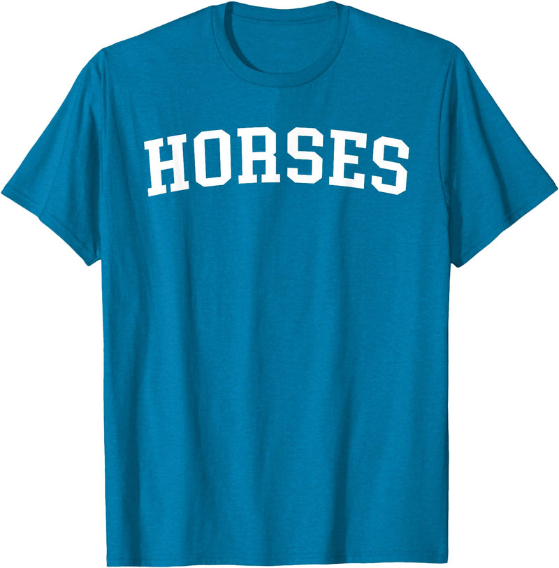 Horses - Designs Horses T-Shirt - Straight - Sapphire Blue