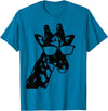 We Love Giraffes - Apparel & Gifts Giraffe Sunglasses Funny African Animal Giraffe Lover Gift T-Shirt Small - Sapphire Blue