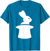 Wizard with Hat and Rabbit T-Shirt in Sapphire Blue