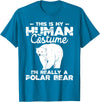 Funny Polar Bear Shirts Human Costume - Polar Bear Lover Zookeeper Wildlife T-Shirt - Sapphire Blue