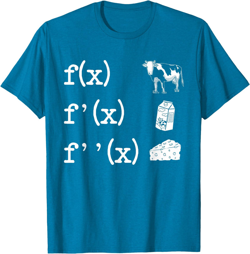 Cute Math Gifts Calculus Nerd Accessories & Stuff Funny Math Teacher Art For Men Women Cow Milk Cheese Formula T-Shirt -