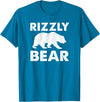 Rizz Meaning Tees Rizzly Bear T-Shirt - Sapphire Blue