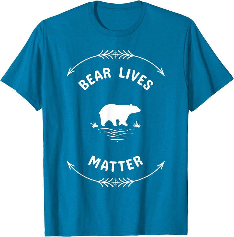 Animal Lover Save The Bears Wild Animal Tees Animal Lover Bear Lives Matter Save The Bears T-Shirt T-Shirt - Sapphire Blue