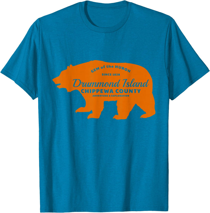 Crane Street Design Drummond Island Bear - T T-Shirt - Sapphire Blue