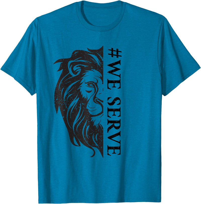 Lions international We Serve Lions outfits We Serve Lions Vintage Lions Club International T-Shirt - Sapphire Blue
