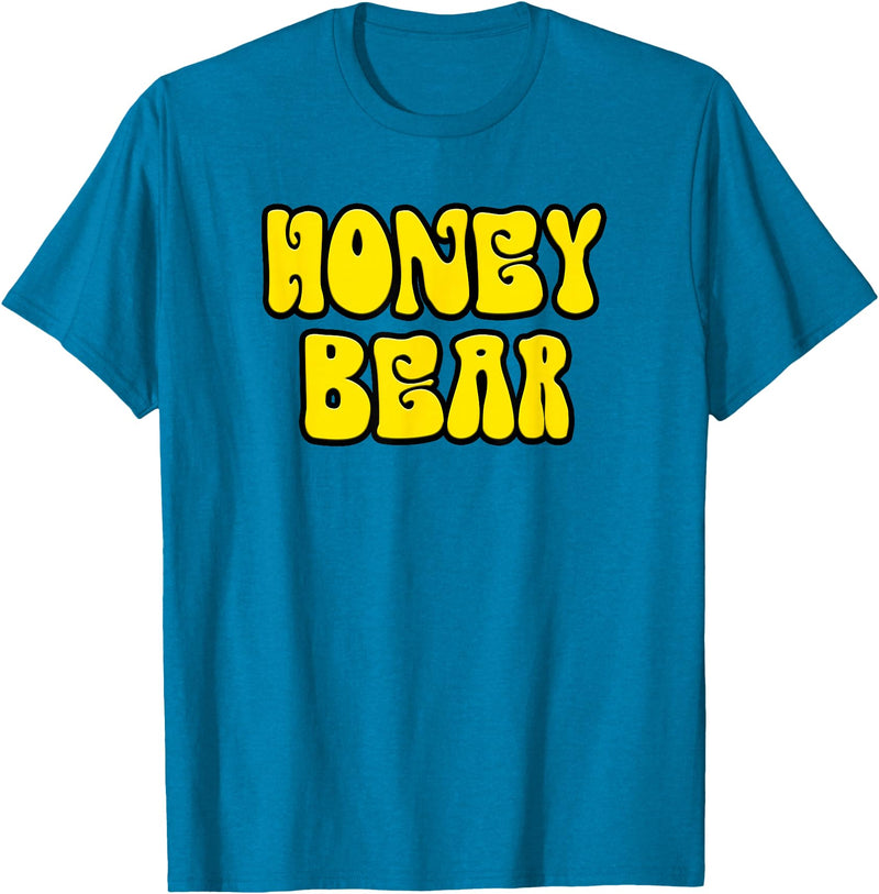 Classic 70's Retro Vintage Hippie Honey Designer Classic 70s Retro Vintage Hippie Honey Bear T-Shirt T-Shirt - Sapphire Blue