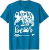 Women Floral Mama Bear TShirt Mama Bear Mom Women Floral Mama Bear Mom Bear Mommy Bear Floral Mama Bear T-Shirt - Sapphire Blue