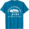 IN NATURE DESIGN CO. PEOPLE IN SLEEPING BAGS ARE BURRITOS TO BEARS T-Shirt - Sapphire Blue