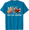 Cute Hereford Cattle Hereford Cow Boy Peace Love Hereford Cow Lover Hereford Cow Girl T-Shirt - Sapphire Blue