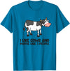 Funny Cow Lover Gifts I Like Cows And Maybe Like 3 People Funny Cows T-Shirt - Sapphire Blue