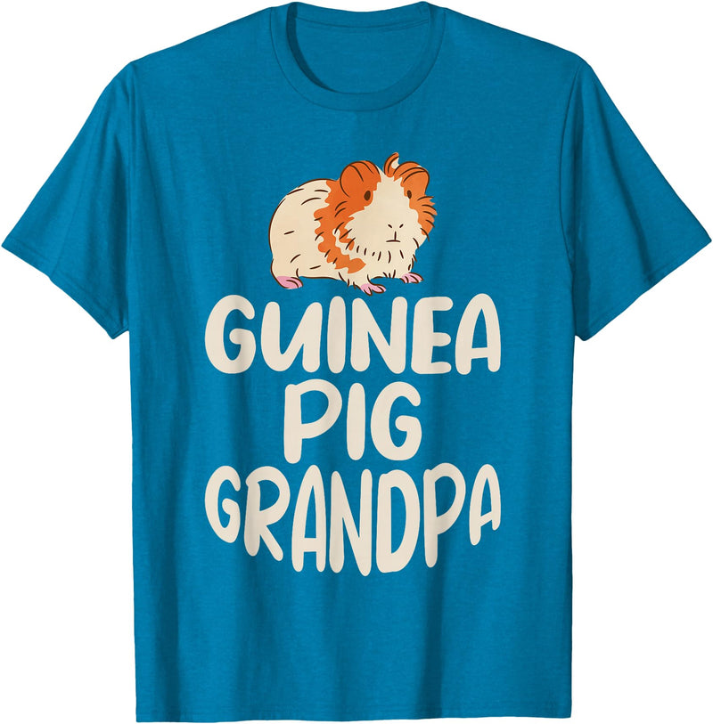 Gift Guinea Pig Owner & Accessories Guinea Pig Grandpa T-Shirt - Sapphire Blue