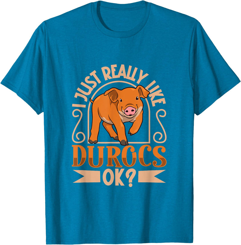Creative Duroc Pig Designs I Love My Duroc Pig T-Shirt - Sapphire Blue