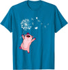 Pig Gifts For Men & Women Happy Pig Lover Kids Dandelion Nature Dancing Pig T-Shirt - Sapphire Blue