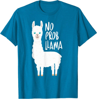 CuisineDuCool Cute No Prob Llama - No Probllama T-Shirt - Sapphire Blue