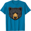 Wowsome! Black Bear Animal Head - Cute Black Bear Lover Women Men T-Shirt - Sapphire Blue