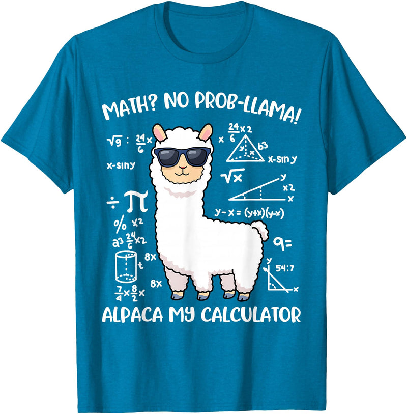 Math Llama Clothing Math Llama T-Shirt - Sapphire Blue