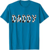 Cow Pattern Print Family Matching Birthday Shirts Cow Daddy Birthday Family Matching Fathers Day Boy Girl Men T-Shirt -