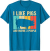 Cool Pig Gifts Farmer Pigs Accessories & Stuff Funny Pig for Men Women Farm Animal Swine Vintage Pig Lovers T-Shirt - Sapphire Blue