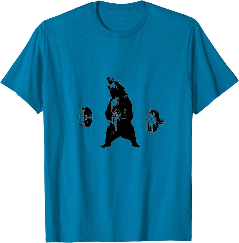 Lifting Motivation Bear Powerful Grizzly Bear Lifting Training T-Shirt T-Shirt - Sapphire Blue