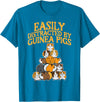 Guinea Pig Shirts For Men Women Kids Gift Easily Distracted by Guinea Pigs Funny Cavy Men Women Kids T-Shirt - Sapphire Blue
