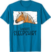 Sleeping & Napping Shirt Gifts For Nap Lovers Favorite Sleepshirt Haflinger Horse, Napping Horse Pajama T-Shirt - Sapphire Blue