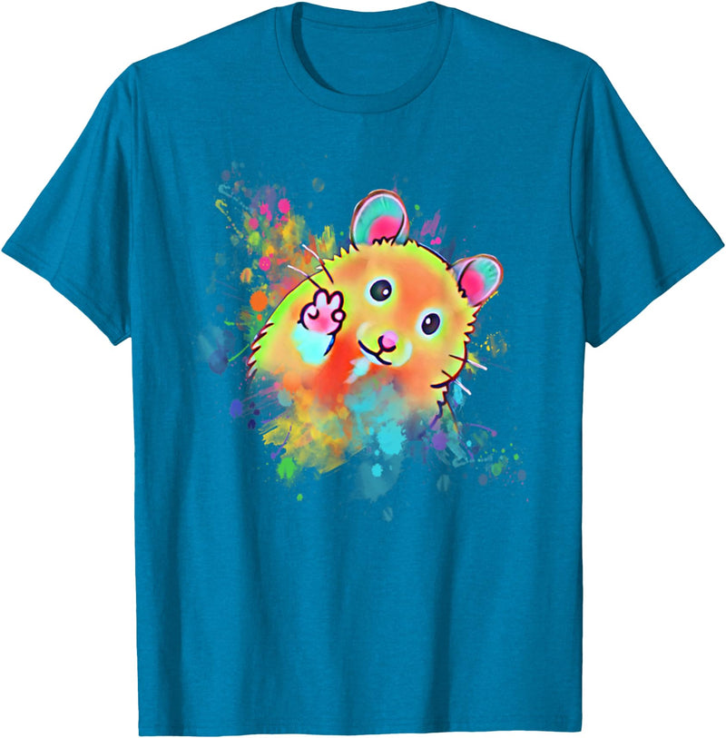 Funny Hamster T for Boys, Girls, Men, Women & Kids Hamster T-Shirt - Sapphire Blue