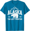 We Love Alaska - T-Shirts & Souvenirs Alaska The Last Frontier EST 1959 Grizzly Bear Mountains T-Shirt - Sapphire Blue