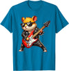 Hamster Electric Guitar Concert Music Lover Men Women Kids T-Shirt - Sapphire Blue