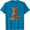 Cute Cougar & Mountain Lion Apparel Cute Mountain Lion Cub Cougar T-Shirt - Sapphire Blue