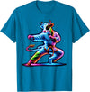 Cow Karate Black Belt Apparel Cow Karate Kick Punch Cute Funny Cool Martial Arts Cow T-Shirt - Sapphire Blue