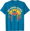 Retro No Prob-Llama & Alpaca Lover Gifts Retro NO Prob-Llama Gift - Vintage Llama Alpaca T-Shirt - Sapphire Blue