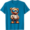 Rappers Aesthetic Urban Teddy Bear Graphic Hip Hop Teddy Bear Graphic Bears Cool Hip Hop Streetwear Colorful T-Shirt - Sapphire Blue