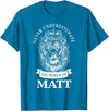 Gifts for Matt Matt Gift Name Lion T-Shirt - Sapphire Blue