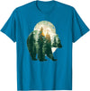 bear outfits for naturelovers and camper green bear double composition nature bears double T-Shirt - Sapphire Blue