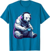 Funny Graphic Gamers tee Polar Bear Funny Video Games Polar Bear T-Shirt - Sapphire Blue
