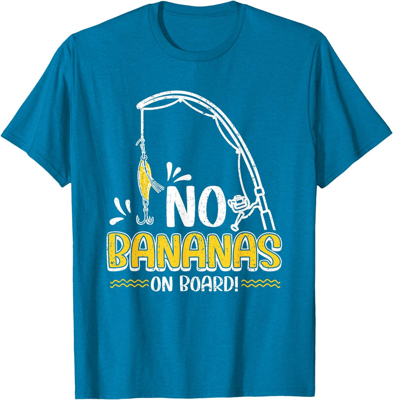 Funny Fishing Gifts for Men and Women No Bananas Fishing Saying Fisherman Fishing T-Shirt - Sapphire Blue