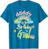 Birthday Girl Rainbow Matching Family Daddy Of The Birthday Girl Llama Matching Family T-Shirt - Sapphire Blue