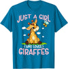 Funny Giraffe Gifts & Designs Just A Girl Who Loves Giraffes Cute Baby Giraffe T-Shirt - Sapphire Blue