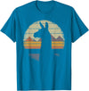 Llama Alpaca - Retro 70s 80s - Birthday Llama Alpaca - Retro 70s 80s Graphic Vintage Men Women T-Shirt - Sapphire Blue