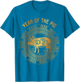 Chinese Zodiac Lunar New Year Astrology Horoscope Chinese New Year Of Pig Chinese Zodiac Year 2031 T-Shirt - Sapphire Blue