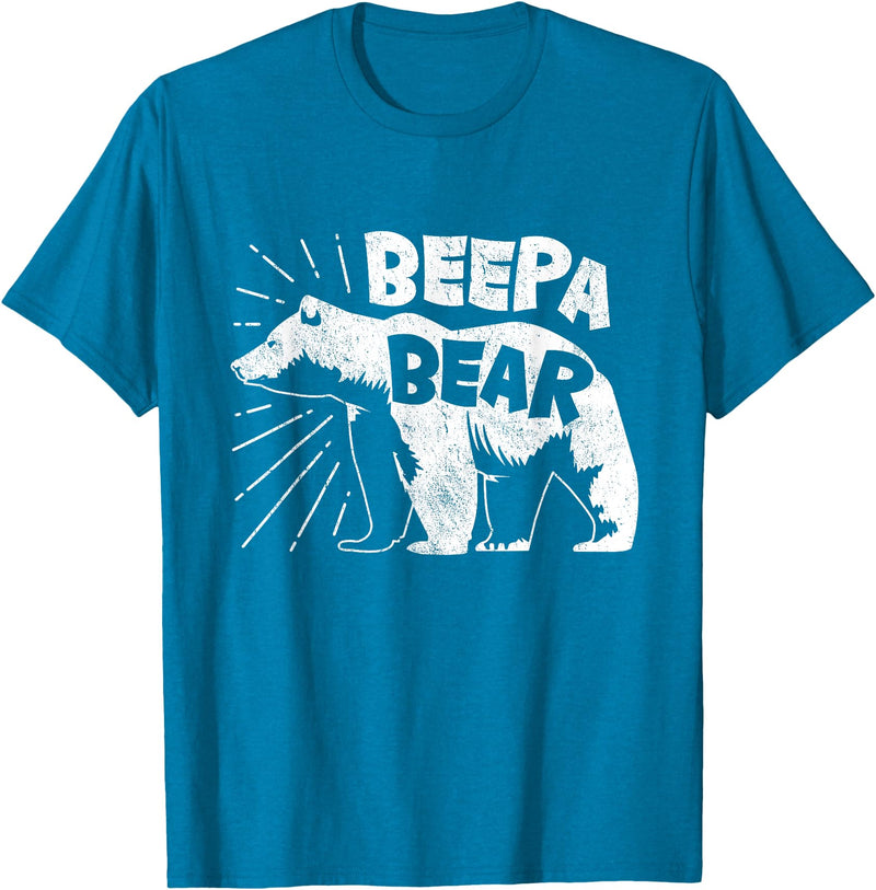 Mens Beepa Bear T-Shirt Father's Day Tee T-Shirt - Sapphire Blue