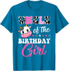 Cow Lover Birthday Men Women Kids Shirts & Gifts Uncle Of The Birthday Girl Family Matching Shirt Farm Cow T-Shirt -
