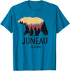 Juneau Alaska Souvenirs & Gifts Juneau Alaska Vintage Grizzly Bear Souvenir Gift T-Shirt - Sapphire Blue