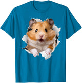 Cute Hamster Design for Men Women Kids Animal Hamster Lovers T-Shirt - Sapphire Blue
