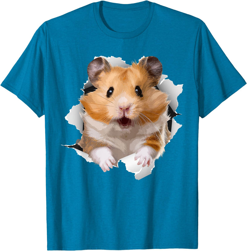 Cute Hamster Design for Men Women Kids Animal Hamster Lovers T-Shirt - Sapphire Blue