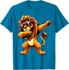 Funny Lion Lover Dabbing Lion Sunglasses T-Shirt - Sapphire Blue
