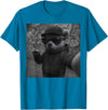 Teddy Bear Graphic Streetwear Hip Hop Men's Design Hip Hop Teddy Bear Selfie Urban Streetwear Peace Sign Rap T-Shirt - Sapphire Blue