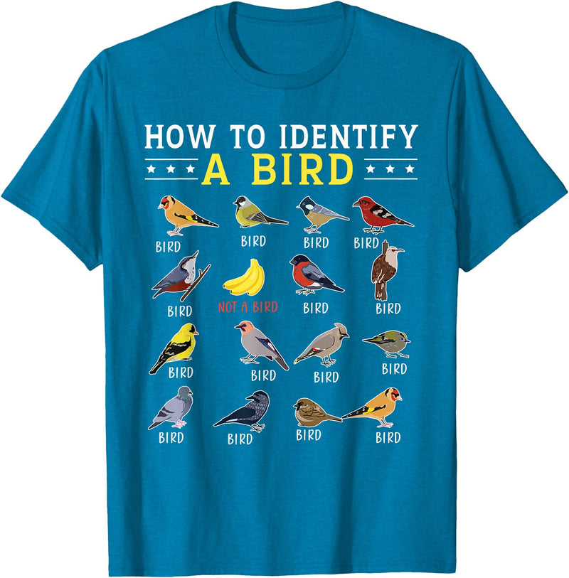 Bird Watching | Birds Lover How to Identify A Bird | Bird Watcher | Bird Lover T-Shirt - Sapphire Blue